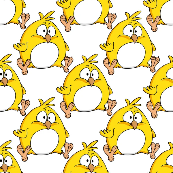 Niedliche kleine Fett gelb Ostern Huhn — Stockvektor