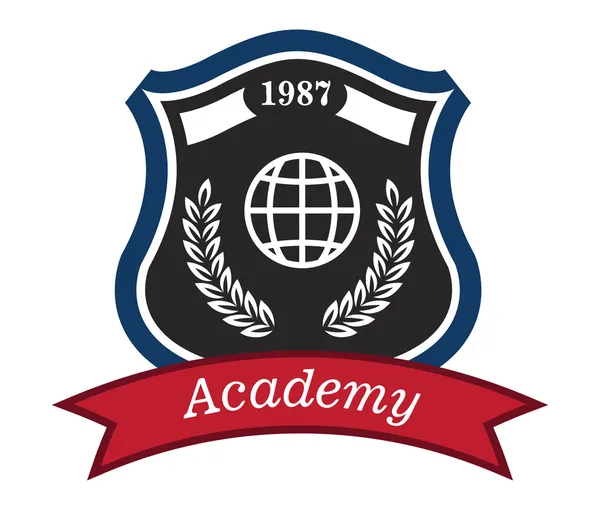 Emblema da Academia — Vetor de Stock