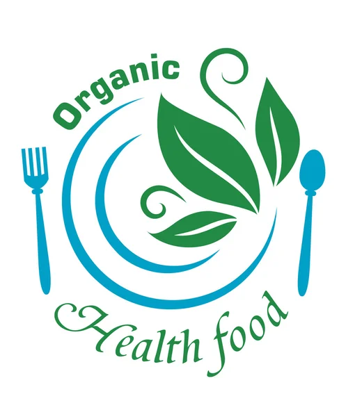 Icono de alimentos ecológicos saludables — Vector de stock