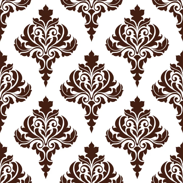 Brown damask seamless pattern background — Stock Vector