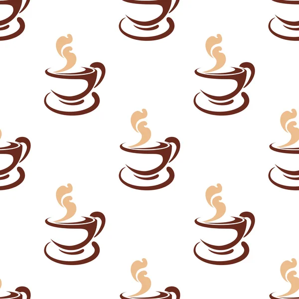 Безшовний фоновий візерунок парової кави — стоковий вектор