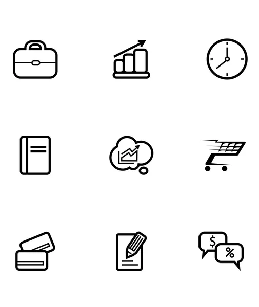 Set of business and shopping icons — Stock Vector