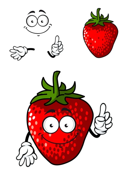 开朗成熟的红草莓 — 图库矢量图片