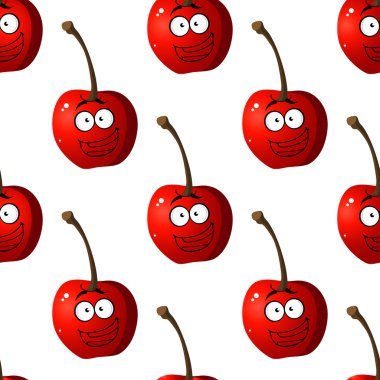 karikatür kiraz seamless modeli