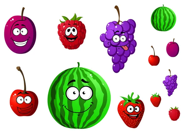 Étvágygerjesztő bogyók és gyümölcsök készlet — Stock Vector