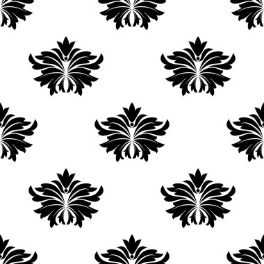 Klasik çiçek desenli.