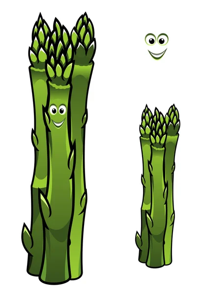 Bouquet de lances d'asperges vertes fraîches — Image vectorielle