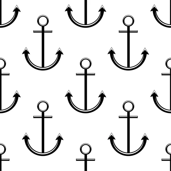 船アンカーのシームレスなパターン — ストックベクタ