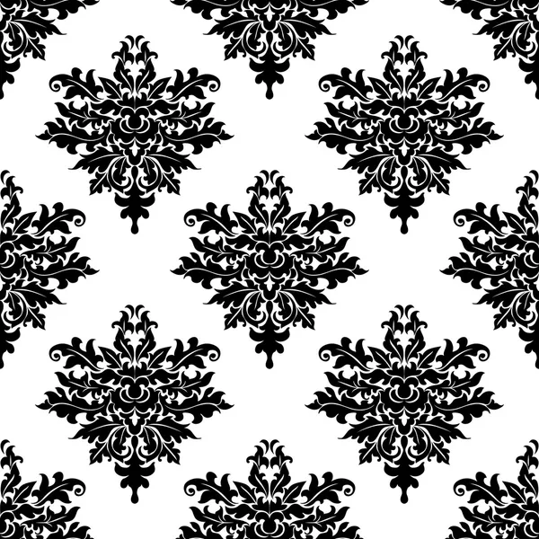 Motif floral sans couture avec des éléments décoratifs — Image vectorielle