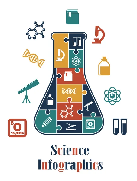 Infografías científicas — Vector de stock