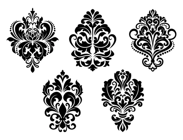 Eléments de design feuilleté et floral — Image vectorielle