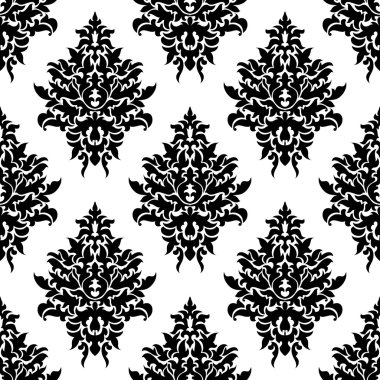 Dikişsiz çiçek damask desenli