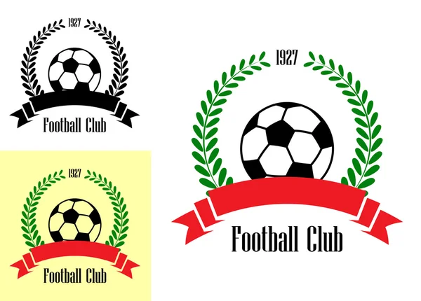 Futbol kulübü Amblemler — Stok Vektör