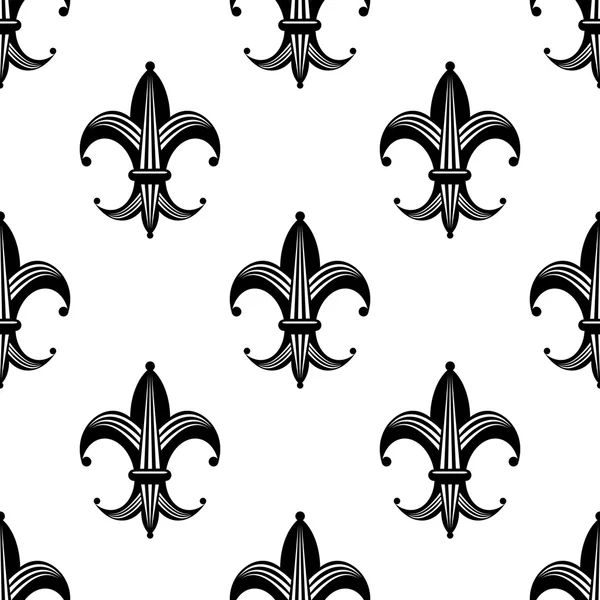 Naadloze gestileerde fleur de lys patroon — Stockvector