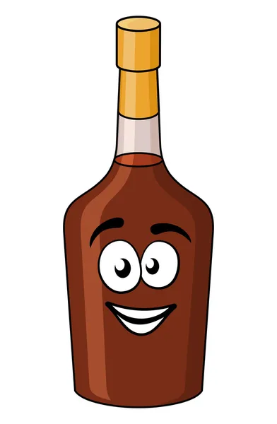 Cartoon bottle of alcohol or liqueur — Stock Vector