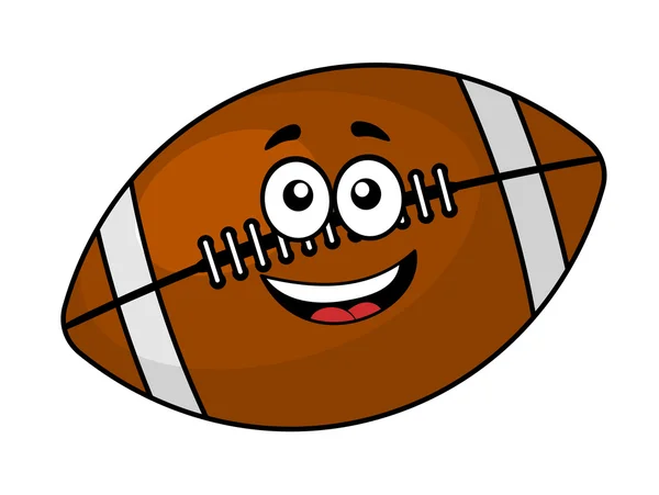 Ballon joyeux de football ou rugby amusant — Image vectorielle