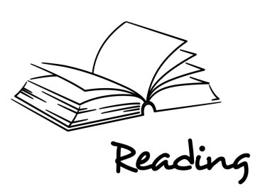 simge ile açık bir kitap okuma