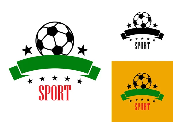 Football or soccer emblem — Stock Vector