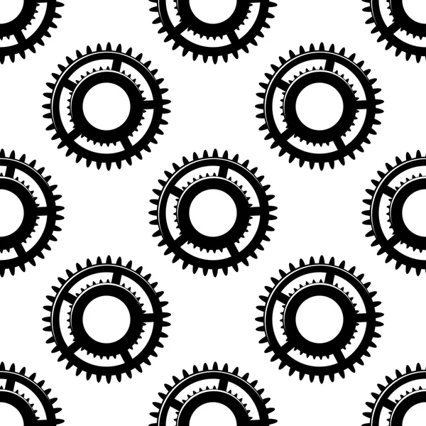 Gears and pinions seamless pattern — Stock Vector