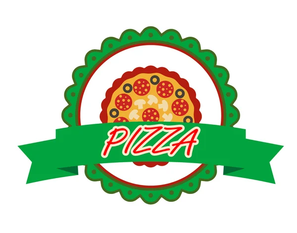 Etiqueta o banner de pizza — Vector de stock