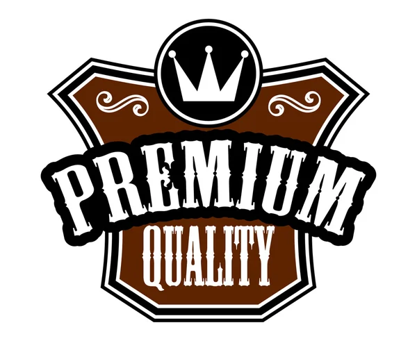 Premium kvalitet emblem eller etikett — Stock vektor