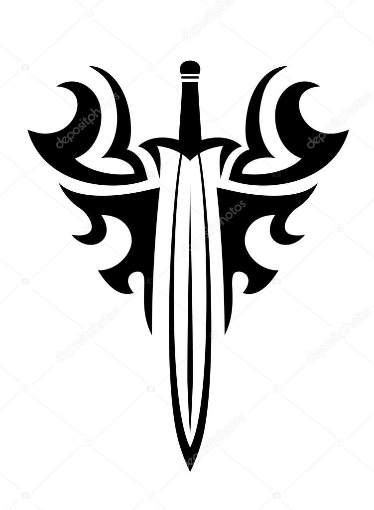 Tribal tattoo with sword Stock Vector Image by ©Seamartini #46566329