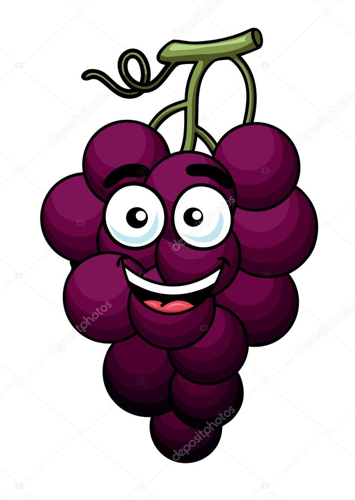 Dibujos animados uvas imágenes de stock de arte vectorial | Depositphotos