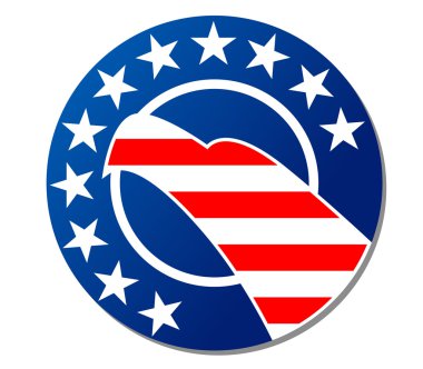 patriotoc Amerikan amblem veya rozeti