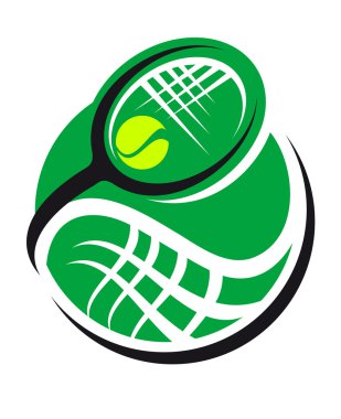 Tenis top ve raket simgesi