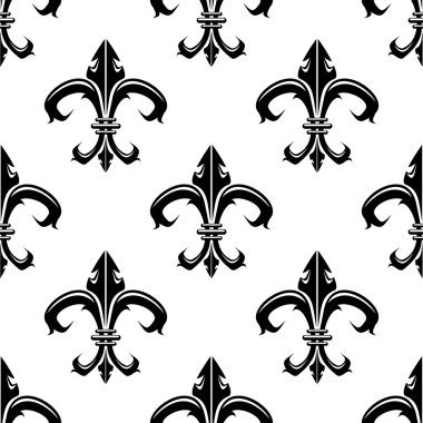 Classical French fleur-de-lis background pattern clipart