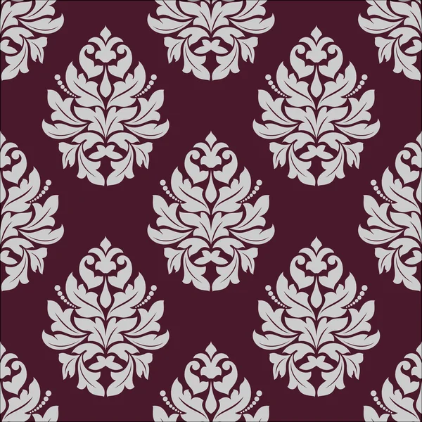 Vintage seamless pattern in carmine and white colors — Stock Vector