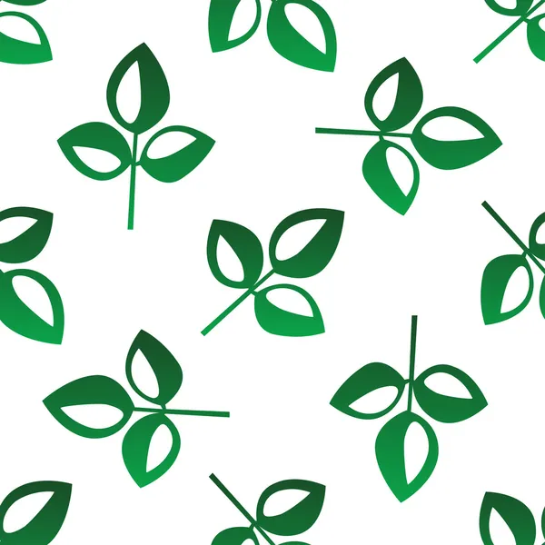 Green leaves seamless pattern — Stock Vector