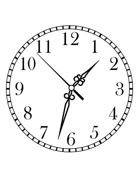 Cadran d'horloge délicat visage — Image vectorielle