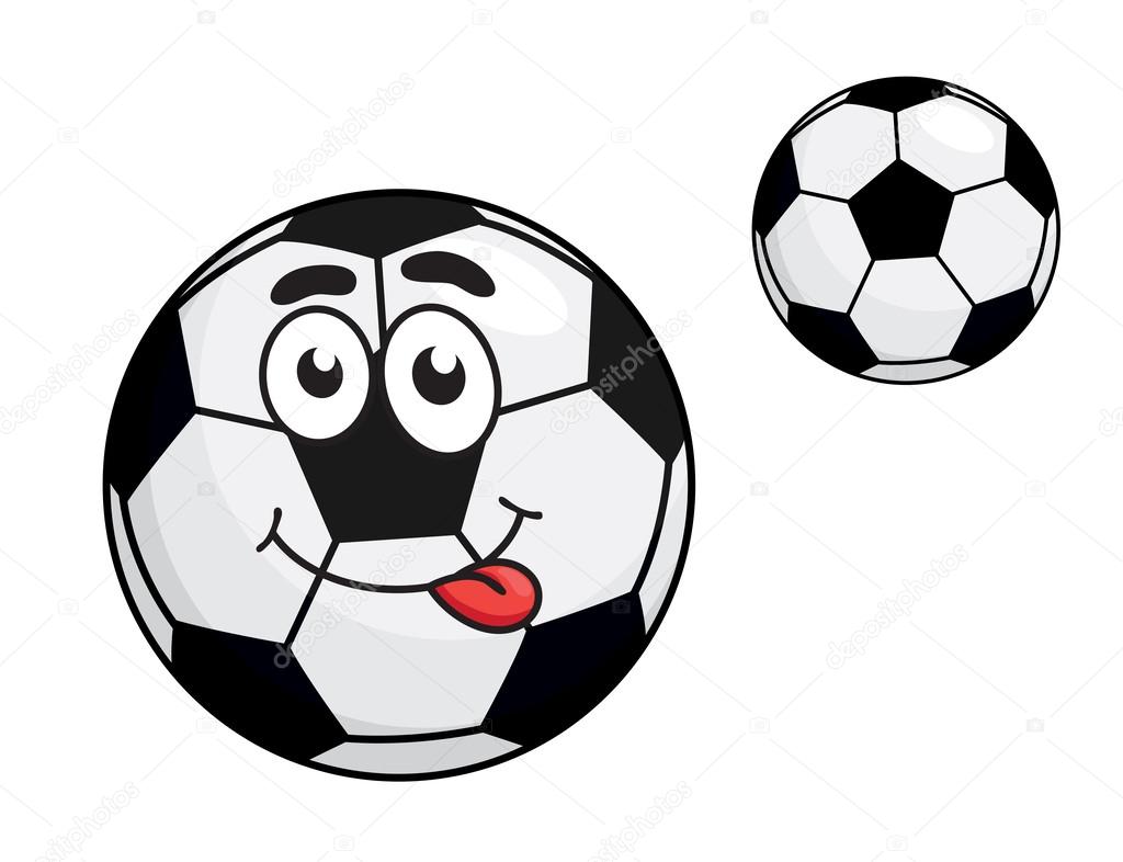  ballon  de  foot  du dessin  anim  mignon avec une langue 