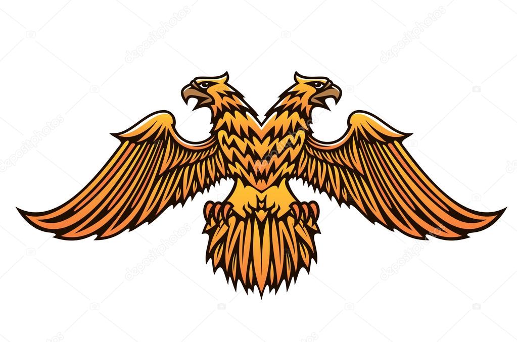 Double headed golden Imperial eagle