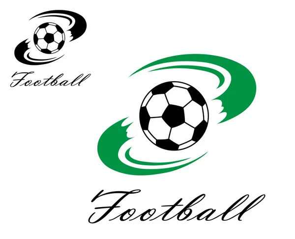 Símbolo de fútbol o fútbol — Vector de stock