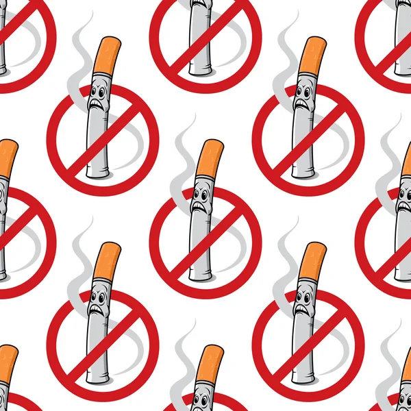 No Smoking seamless background pattern — Stock Vector