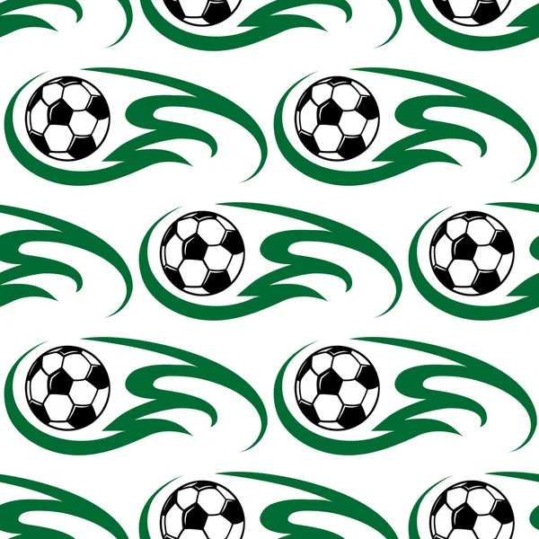 Voetbal bal naadloze patroon — Stockvector