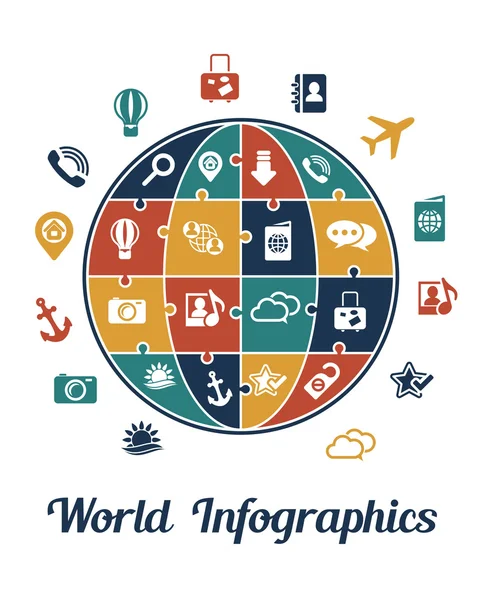 Concepto de infografía de viajes — Vector de stock