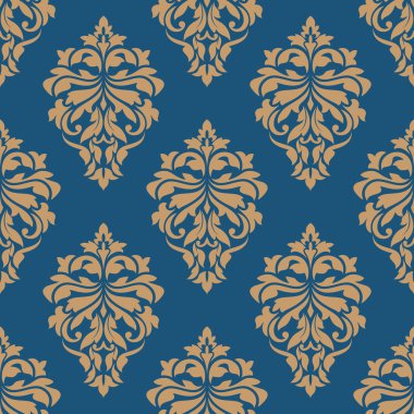 Elegance çiçek damask seamless modeli