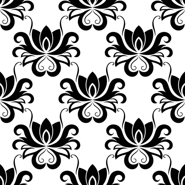 Dainty floral seamless pattern with bold flowers — Stock Vector