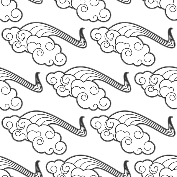 White clouds seamless pattern — Stock Vector