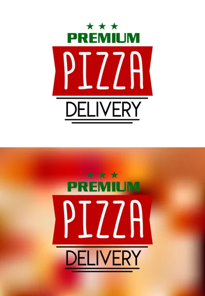 Pizza delivery labels — Stock Vector