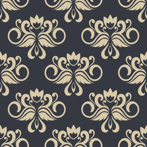 Beige colored floral seamless pattern — Stock Vector