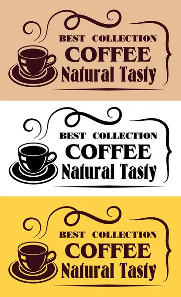 最佳集合咖啡标签 — 图库矢量图片
