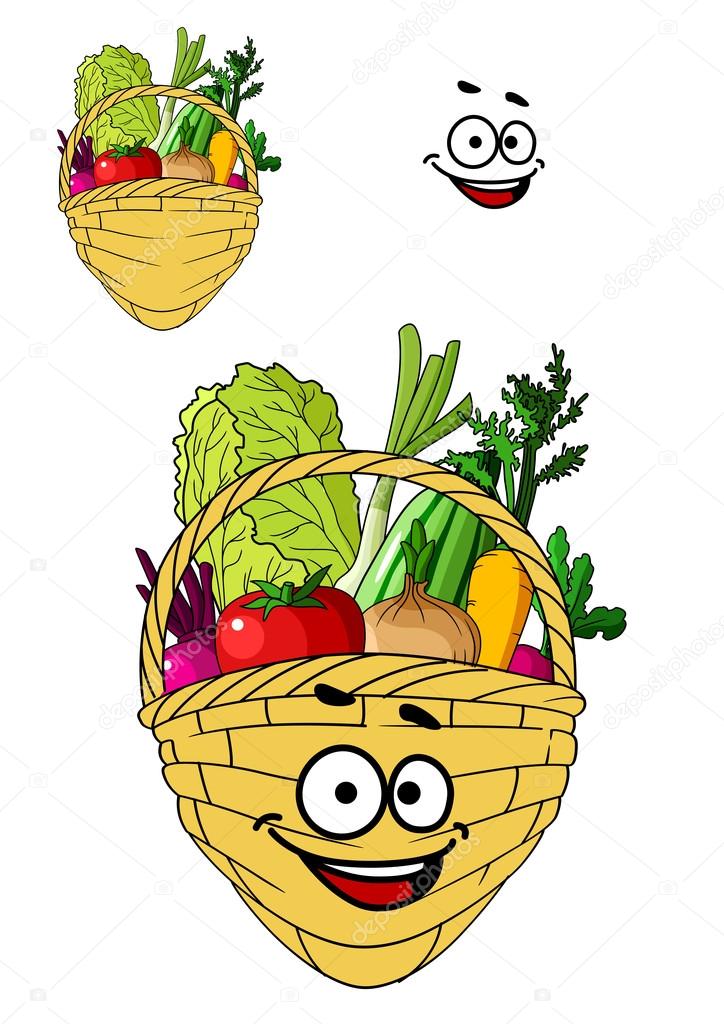 Shopping basket with healthy groceries