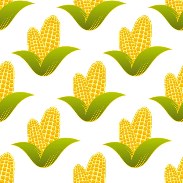Seamless pattern of fresh corns — Stock Vector