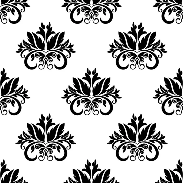 Floral damask seamless pattern background — Stock Vector