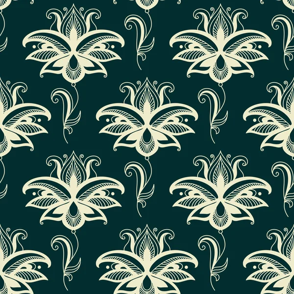 Perse paisley motif floral sans couture — Image vectorielle