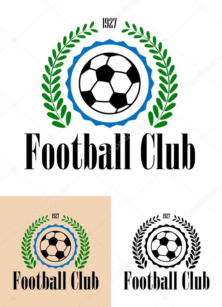 Emblems of Football Club established in 1927 with foliate wreath enclosing football with the text 